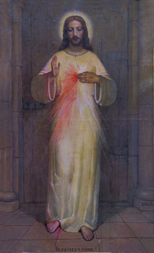 Jezus Miłosierny, mal. Ludomir Ślendziński, 1955