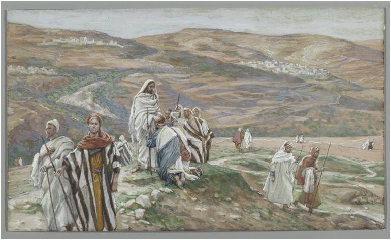 James Tissot (1836-1902), Chrystus rozesłał ich po dwóch, 1886-96 Chrystus rozesłał ich po dwóch