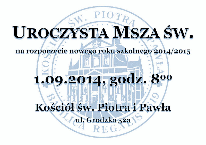 Początek roku szkolnego 2014